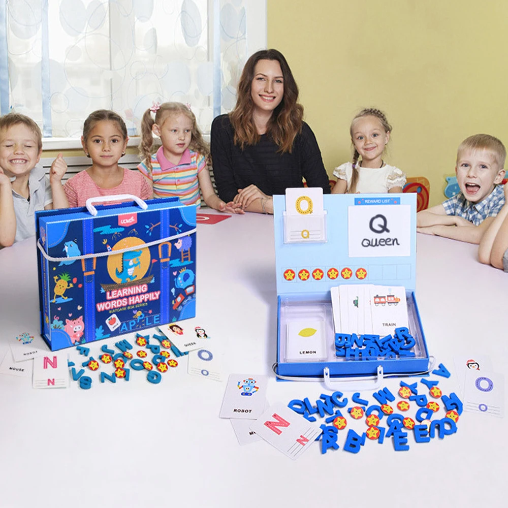 

Children Intelligence Development Magnet Puzzle Toys Learning English ABC Words Puzzle Game Kids Early Educational Wooden Toys
