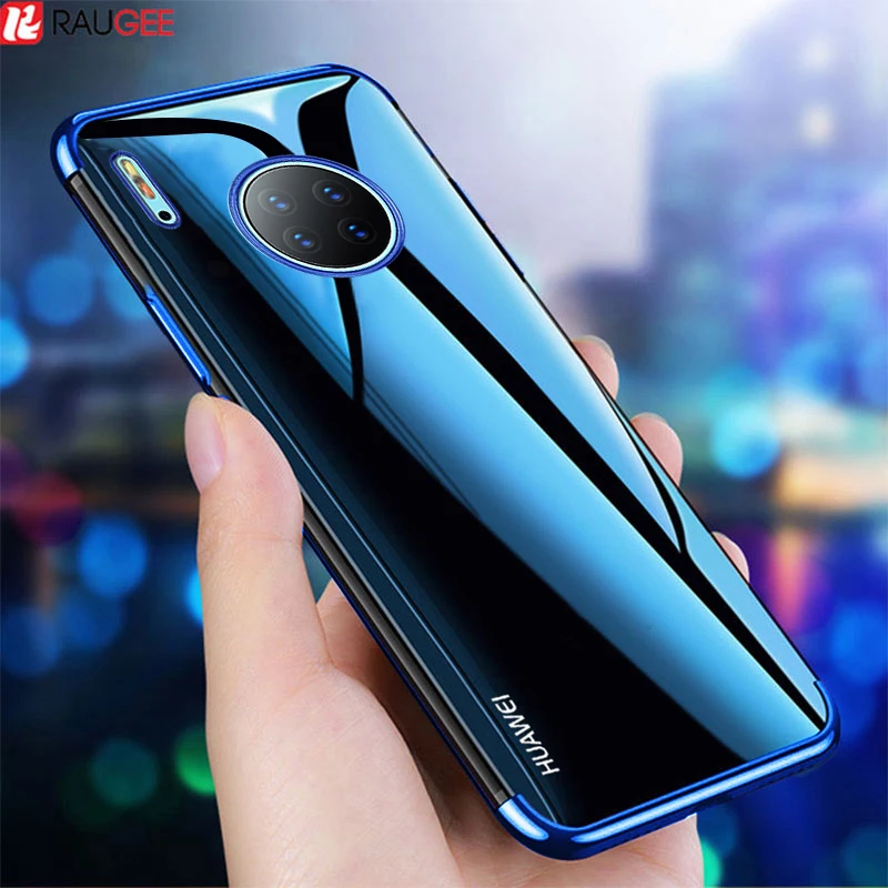 

Bumper Case For Huawei Mate 30 Pro Case Luxury Transparent TPU Plating Silicone Cover on For Huawei Mate 20 lite Pro Mate30 Case