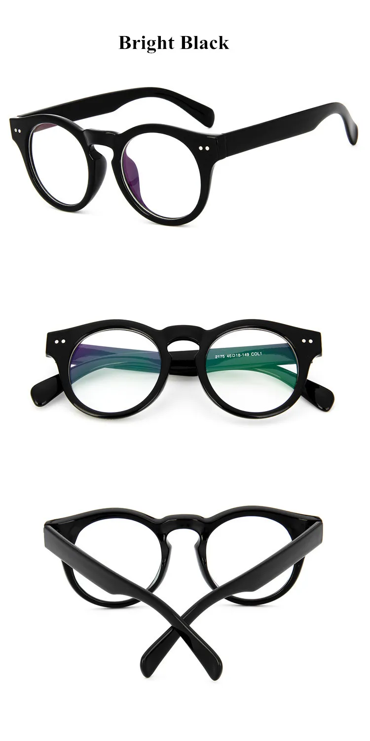Новое поступление женские очки с круглой оправой винтажные прозрачные пластиковые мужские оправа для очков в ретростиле оправа для очков при близорукости