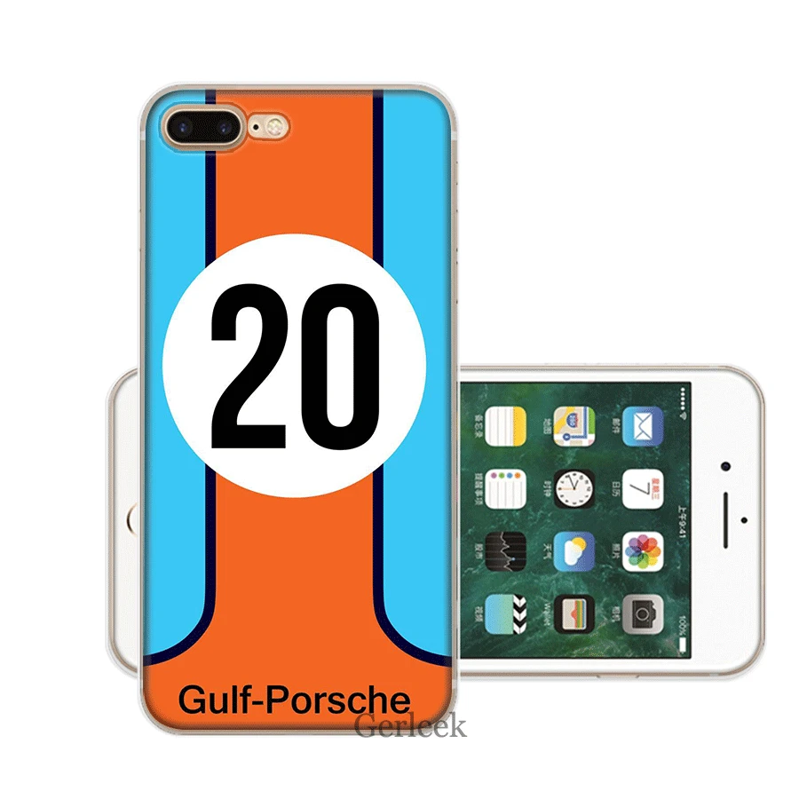 Чехол для iPhone 6 для мобильного телефона 6s 7 8 P Lus XR X XS Max 5 5S SE, Жесткий Чехол для Ford Галф Racing, защита корпуса автомобиля