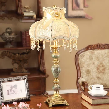 

Classical Vintage Resin Table Light Fixture Desk Lamp for Reading Room Princess Lamp Lustres de Cristal Lighting Home Decoration