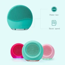 Подходит для лица круговой дизайн очищающее средство для лица Водонепроницаемая электрическая щетка для лица с пищевым материалом