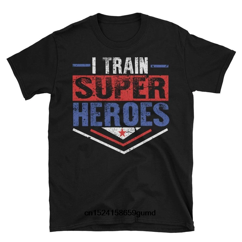 Забавная Мужская футболка Женская Новинка Футболка I Train Super Heroes Teacher персональный