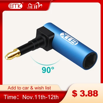 

EMK 3.5mm Optical Audio Cable 3.5 Mini Optical Connector to Digital SPDIF Toslink 90 degree right angle adapter Speaker Sounbar