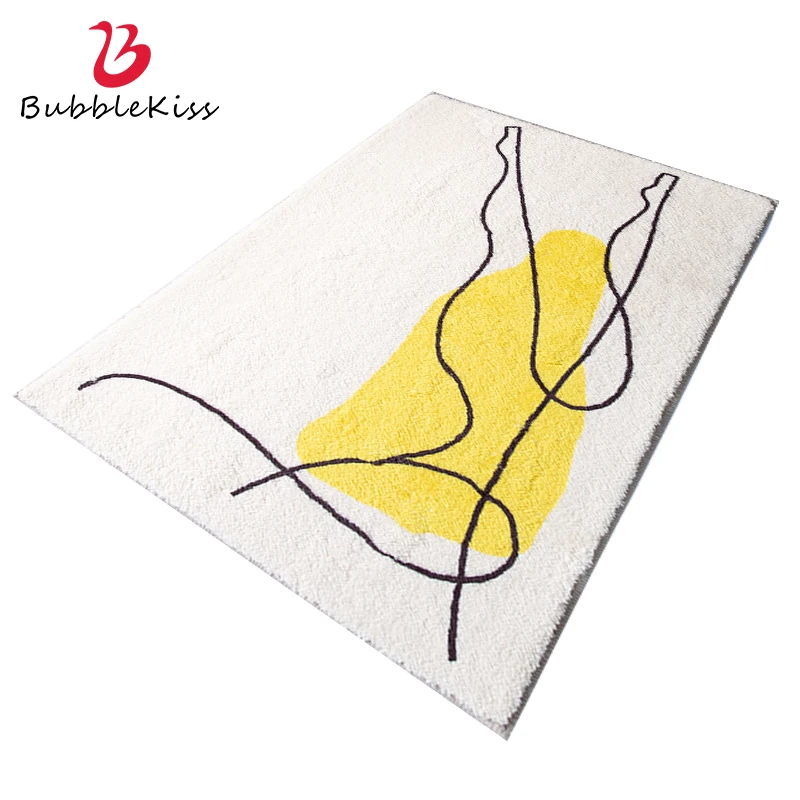

Bubble Kiss Abstract Carpet For Living Room Home Art Entry Doormat Creative Line Human Body Pattern Rug Personality Non Slip Pad