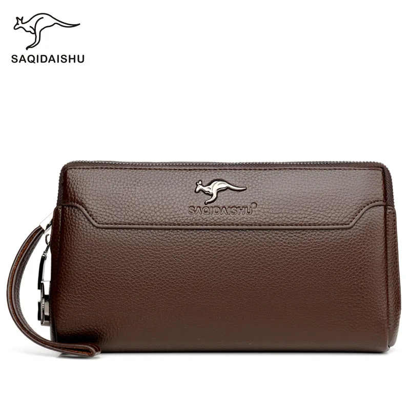 Men's Coded Lock Day ClutchAnti-theft Business Handbag Male Big Capacity Long Wallet Phone Case Cards Holder