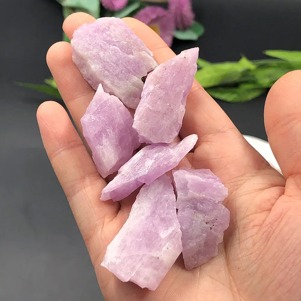 1/2LB Rough Kunzite Raw Stone Natural Crystal Healing Spodumene Gem Specimen Lot 