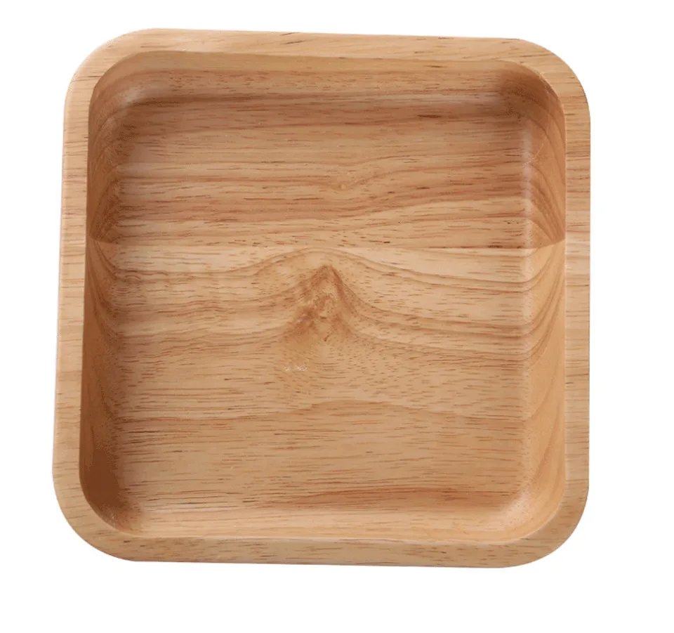 CAKEHOUD Creative Wooden Plate Japanese Fruit Salad Plate Home Smooth Wooden Bread Dish Tray Kitchen High Quality Service Tray