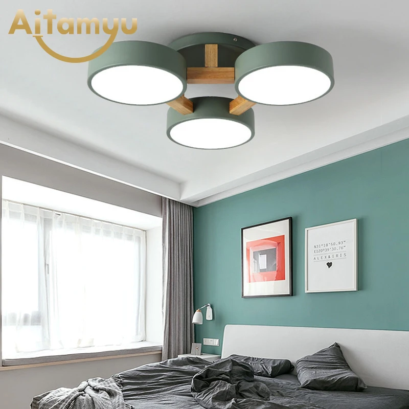 220V LED Ceiling Lights With Round Metal Lampshade For Living Room Modern Surface Mounted Ceiling L - 4000087865051
