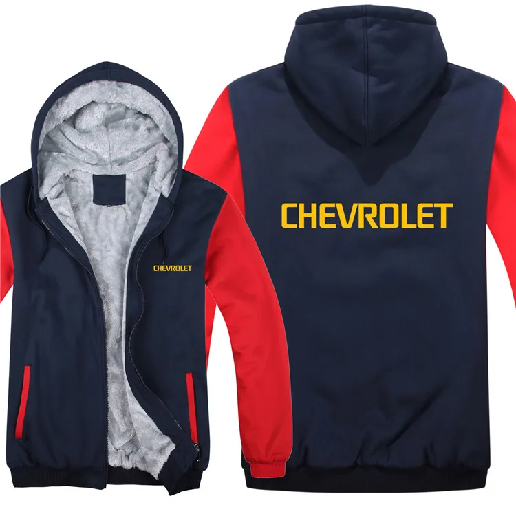 Chevrolet толстовки Мужская куртка зима высокое качество для мужчин повседневная шерстяная подкладка флис Chevrolet свитера с логотипами Толстовка - Color: as picture9