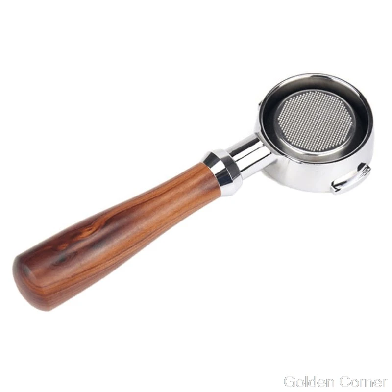 US $23.53 58mm Coffee Machine Filter Holder E61 Bottomless Portafilter With Wooden Handle Replacement Au10 20 Dropship