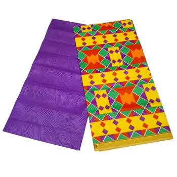 

2020 Nigerian Ankara Fabric Polyester Ghana Kente Wax African Print Wax Fabric For Cloth in 2+2 yards per lot for wedding party