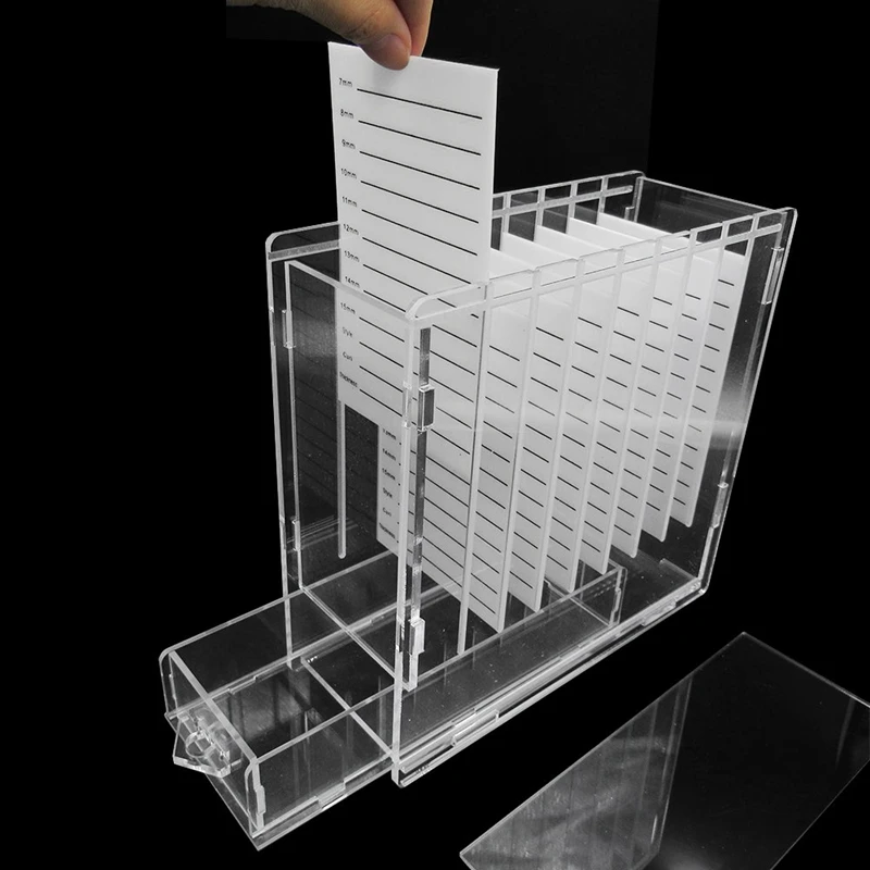 

Eyelash Extension Organizer Box with 8 Pieces Acrylic Adhesive Glue Pallet and 1 Drawer Holder Storage for Lash Extension Displa
