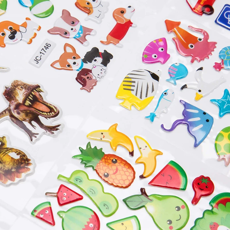 Pegatinas Para Niños 3d Puffy Kid Stickers 20 Hojas