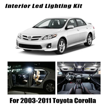 

9 Bulbs White LED Interior Light Kit Fit For 2003-2006 2007 2008 2009 2010 2011 Toyota Corolla Map Dome Cargo License Lamp