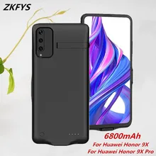 6800 мАч зарядное устройство чехол для huawei Honor 9X Pro power Bank крышка батареи для huawei Honor 9X внешние Чехлы для батарей