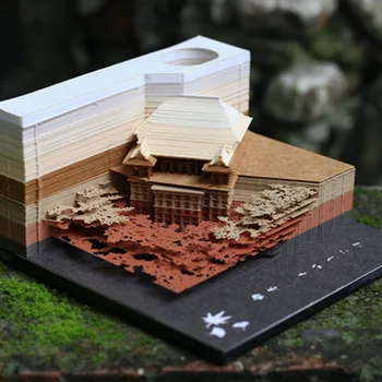 

DIY Note Sheets Paper Art Kiyomizu Temple 3D Stick Notes Decoration Stickers Papers Card Craft Creative Post Notes Notepad