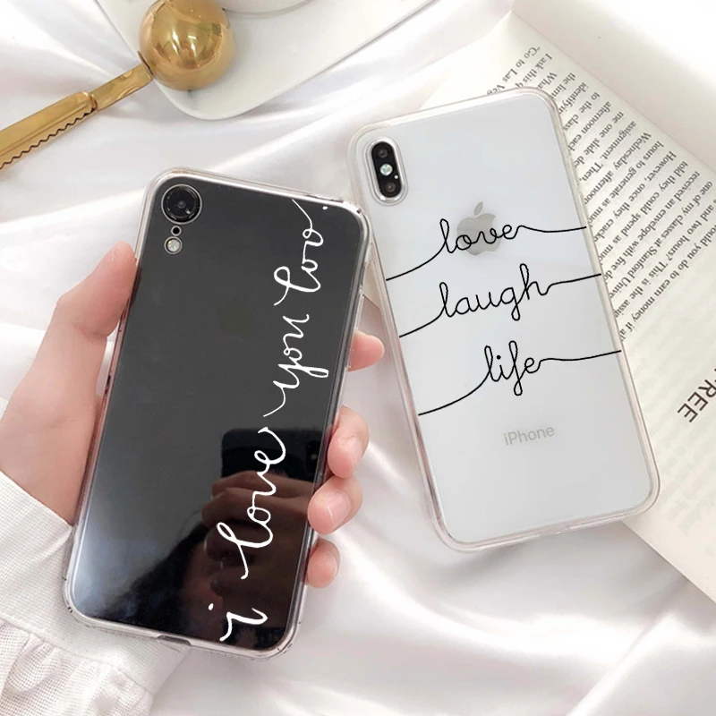 Парный чехол для телефона iPhone 11 Pro Max 7 8 6 S Plus 5 E X R XS прозрачный мягкий силиконовый