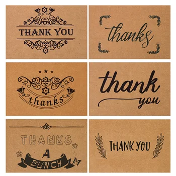 

Pinni retro Kraft paper thank-you card creative thank you business blessing thank you small card diy message card
