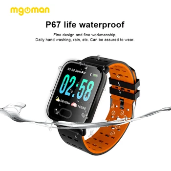 

Mgoman A6 Smart Band Watch Fitness Tracker Smart Bracelet Waterproof Wristband Men Smart Watch A6 Bracelet Waterproof Wristband