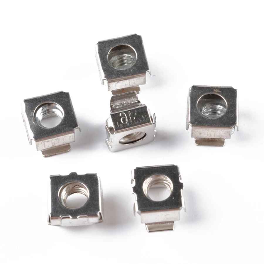 50 комплектов M6x20mm аппаратные гайки с квадратным отверстием и крепежные винты шайбы для серверной стойки и шкафа