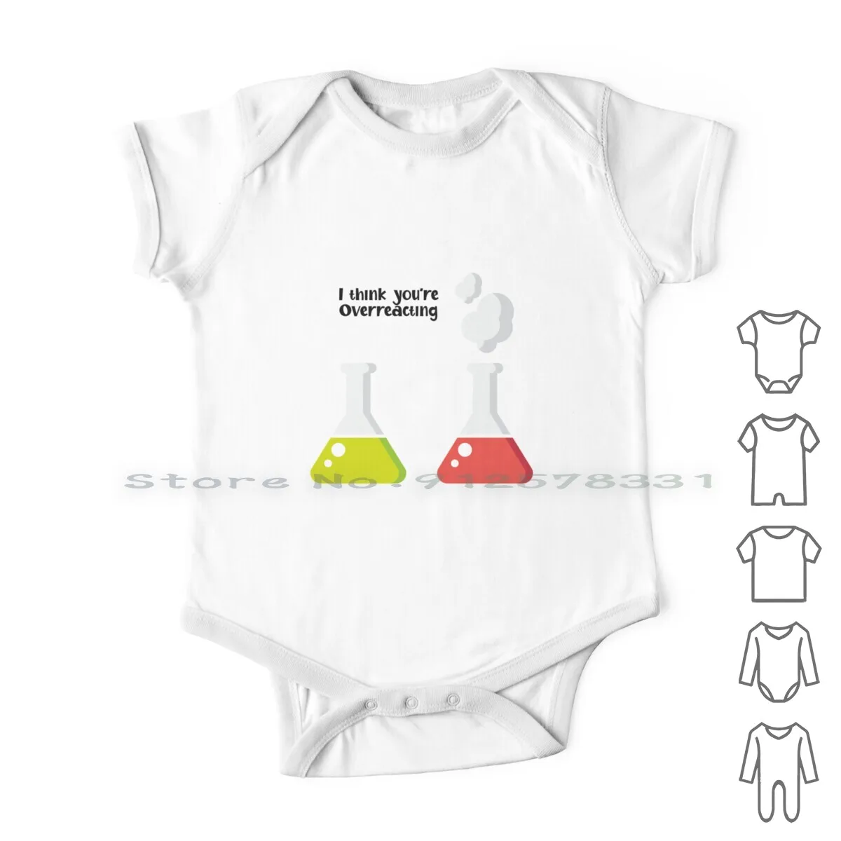 

I Think Youre Overreacting Chemistry Physics Newborn Baby Clothes Rompers Cotton Jumpsuits Funny Science Maths Physics