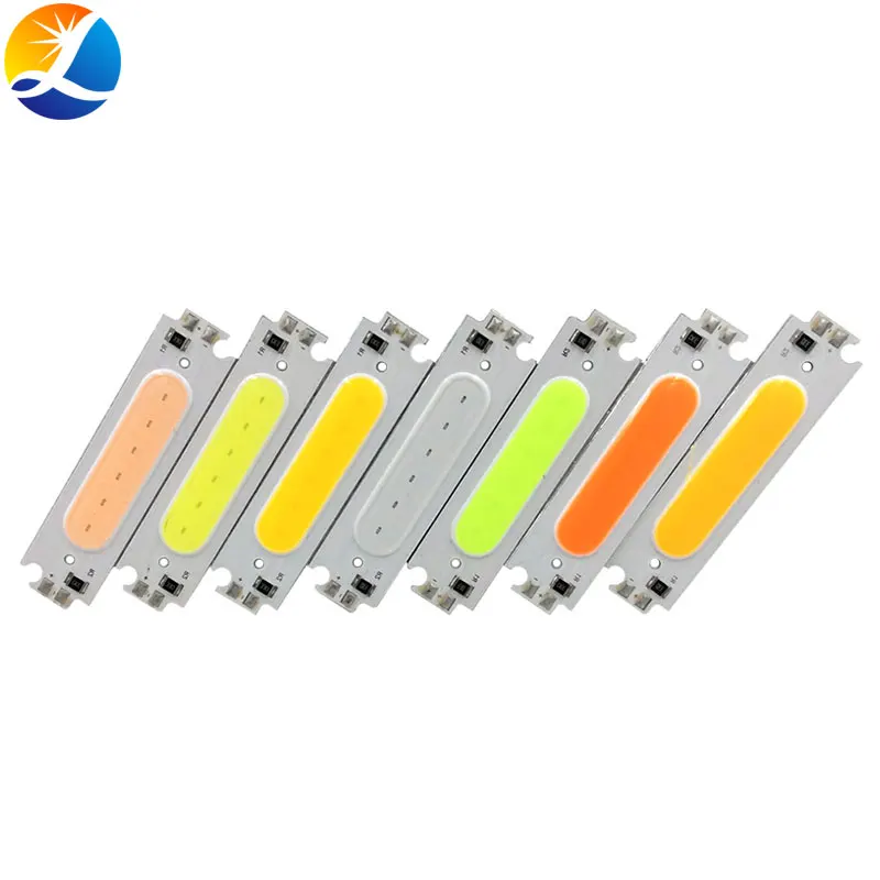 Dropshipping 60*15mm 12V 2W COB LED Light Strip Flip Chip 6cm Colorful