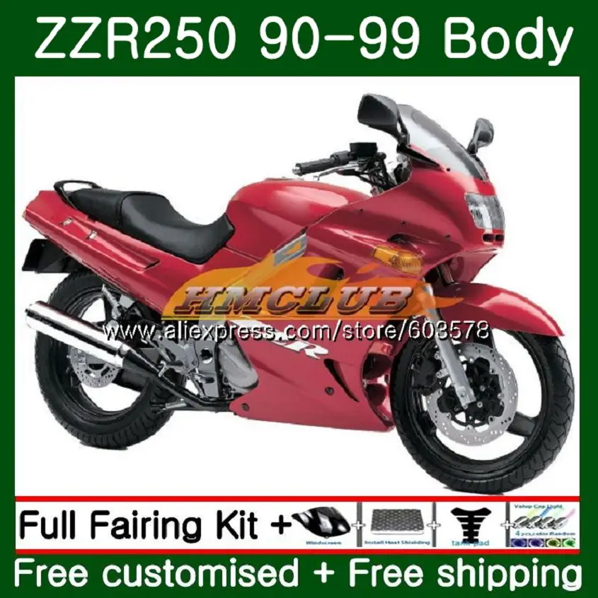 Корпус для KAWASAKI ZZR-250 90 91 92 93 94 99 1990 103CL. 41 ZZR 250 90-99 ZZR250 1991 1992 1993 1994 1999 обтекатель фабрики "красный