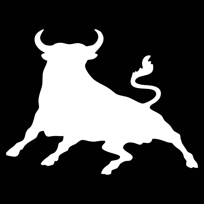 1410.6CM Car Sticker Vinyl Spanish Bull Fashion Cool Vinyl Car Sticker On Car Styling Waterproof Decals 3D BlackSilverLaser (3)