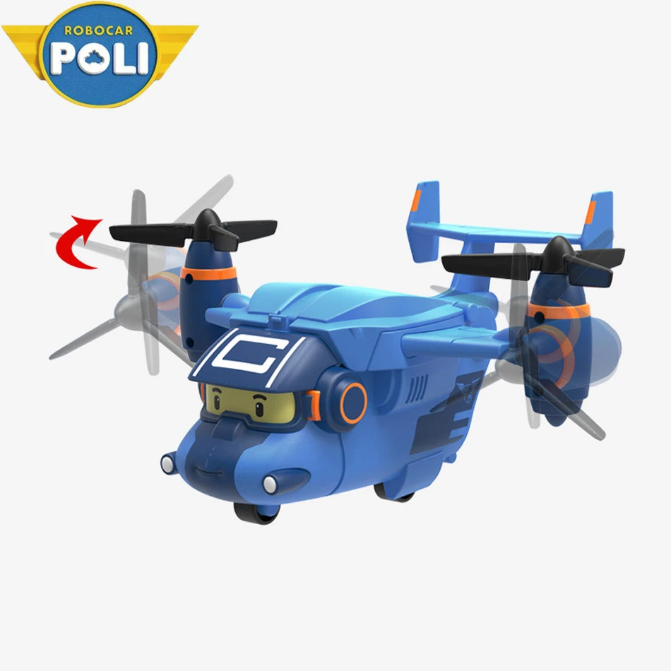 Новые стили детских игрушек Robocar Poli самолет деформация робот Amber Roy Car игрушки