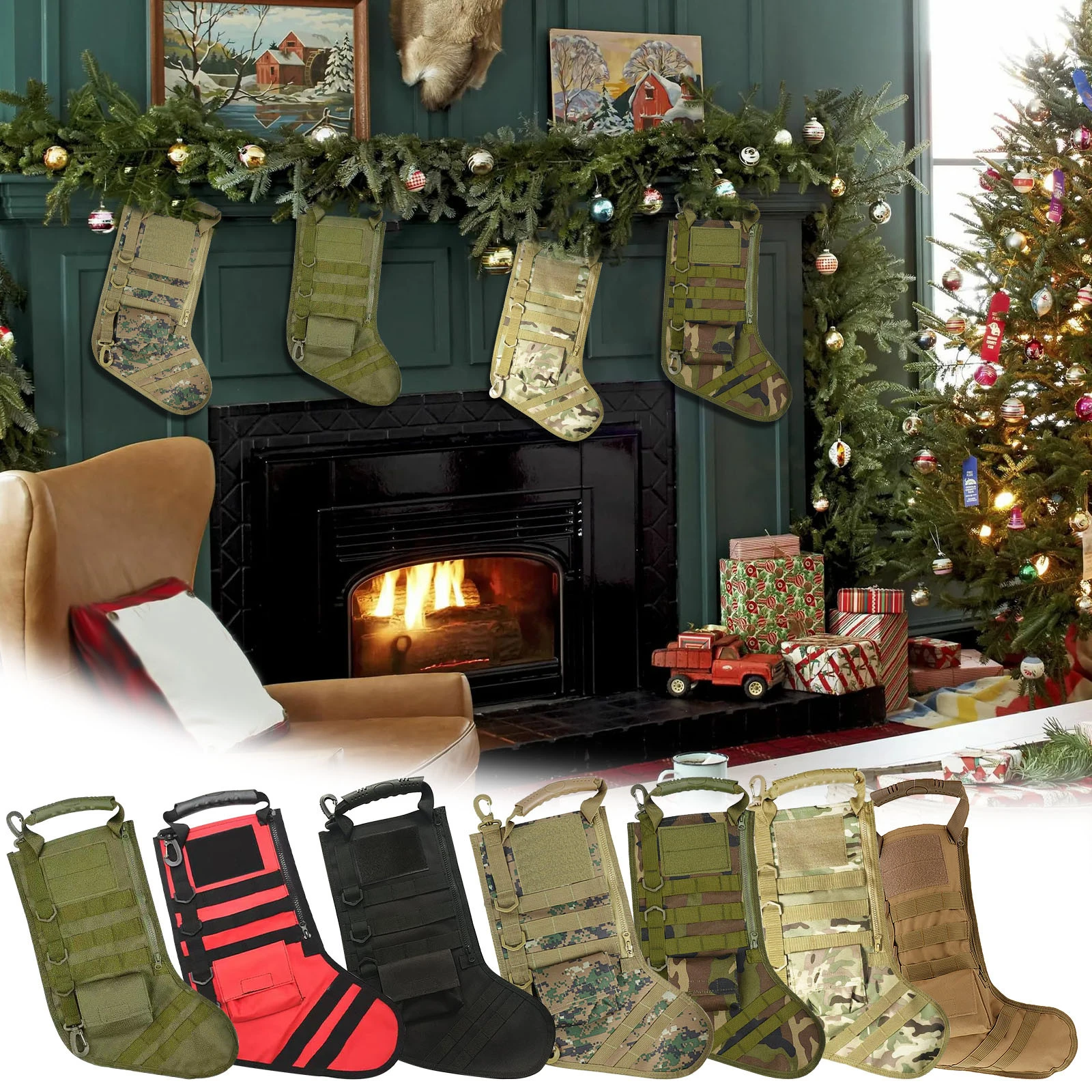 Troops Christmas Collection 2022 Christmas Stocking Molle Military Christmas Stocking Desert Woodland  Navidad Xmas Tree Decoration New Year Новый Год 2022|Stockings & Gift  Holders| - Aliexpress