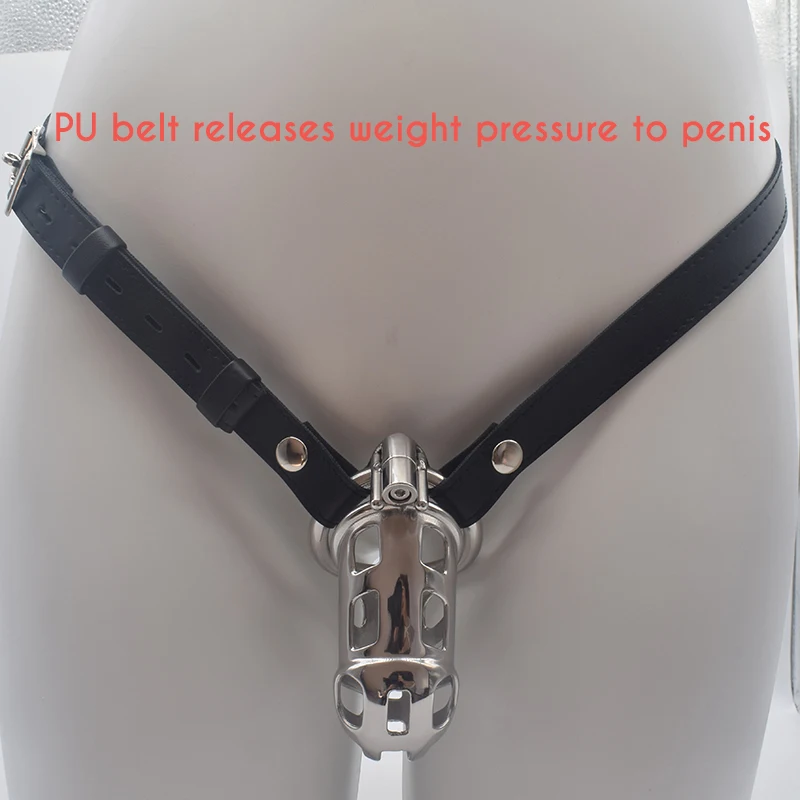 FRRK Maxi Mamba Chastity Cage Steel Cobra Strap Penis Rings Big Long Male Cock Lock BDSM Device Adults Sex Toys for Couple