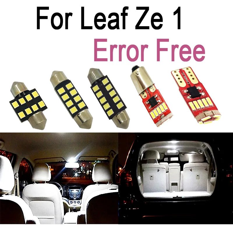 

7pc x Error Free Interior LED bulb Map Roof light kit Package For 2018-2019 Nissan New Leaf ZE1 LED Styling