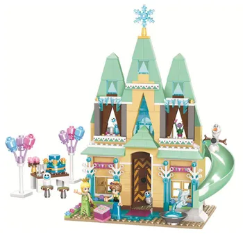 

2020 City Creator Girl Friends Fairy Princesses Queen Anna Elsa Arendelle Castle Building Blocks Bricks Kids Toys 41167