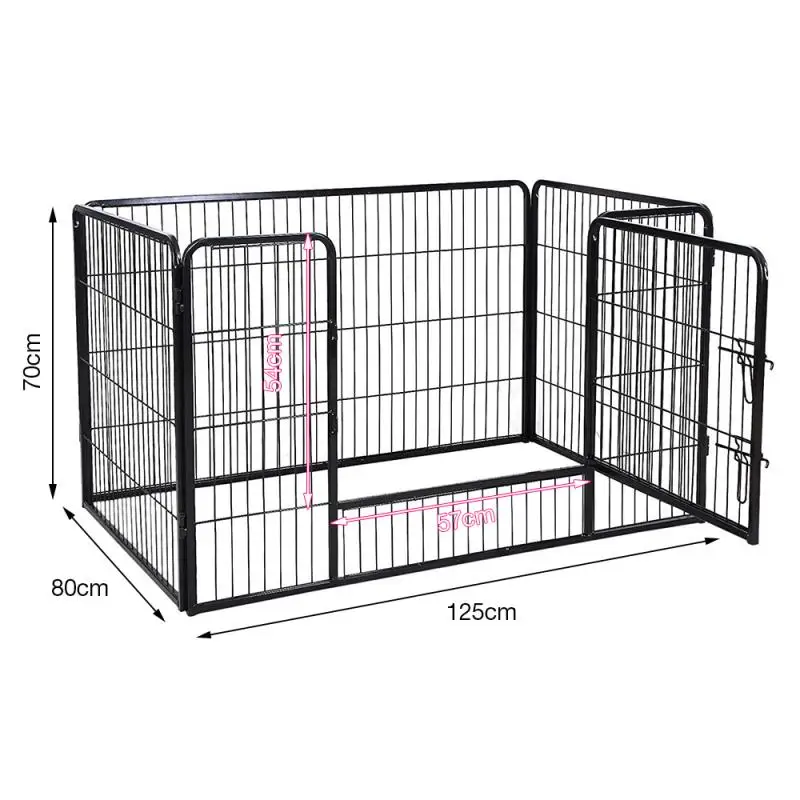 Pet Fence Dogs Aviary Thick Stainless Steel Foldable Pet Playpen Crate Cats Puppy Kennel House Pet Supplies 125x80x70cm HWC Pet Fence Dogs Aviary Thick Stainless Steel Foldable Pet Playpen Crate Cats Puppy Kennel House Pet Supplies 125x80x70cm HWC