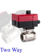 Электрический моторизованный Vall 2-Way вручную автоматически AC 220V 24V DN15-DN32 шаровой кран