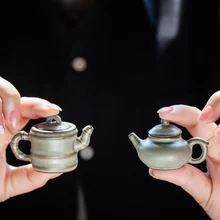 Rough Pottery Retro Mini Fingertip Pot Tea Pet Decoration Pieces Pocket Creative Antique Fine Ceramic Decorative Crafts