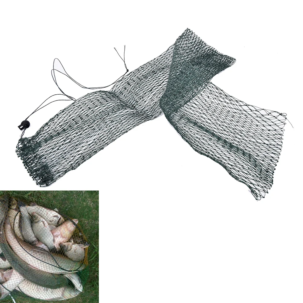 High Quality  nylon foldable fishing net fish pot trap fishing net creel simple fish guard flat bottom beam mouth length 1 meter