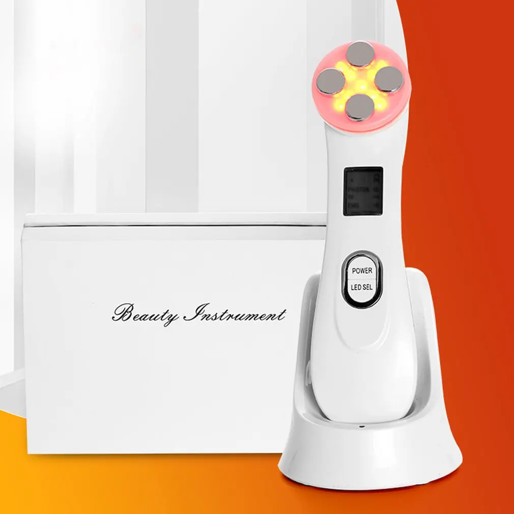 Electroporation Needle Free Face Beauty Pen Radio Frequency LED Photon Face Skin Rejuvenation Removing Wrinkles 5