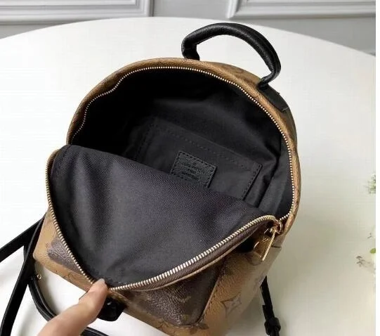 

backpack women mini print monogram schoolbag Preppy Style School Bags Letter Zipper Bucket Travel Soft bagpack for girls