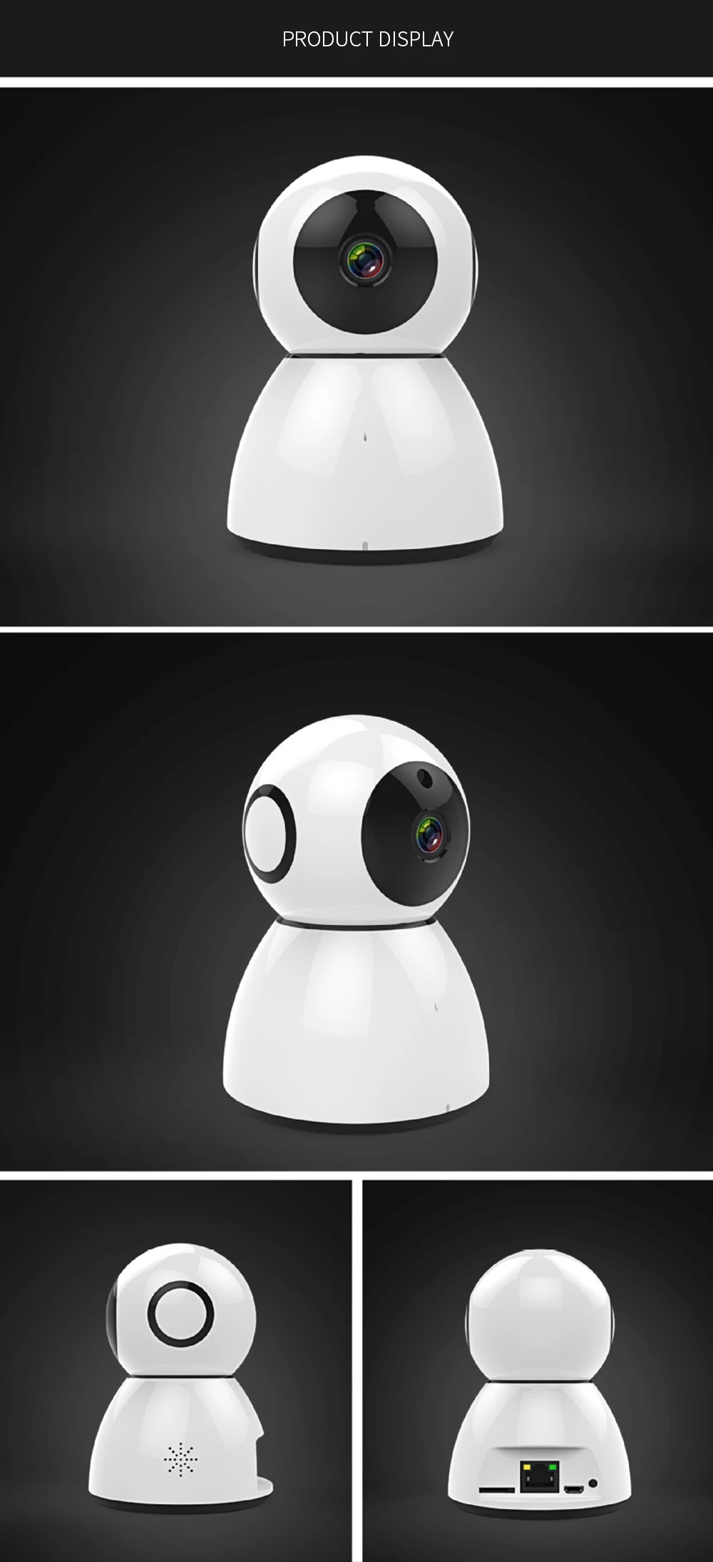 INQMEGA Снеговик качая головой машина 2 млн пикселей Wi-Fi беспроводная веб-камера 1080p сетевая уборка