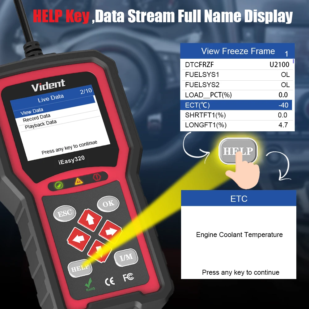 best car battery charger VIDENT iEasy320 OBDII/EOBD+CAN Code Reader Works with Most 1996 and Newer OBDII& CAN Compliant Cars portable car battery charger