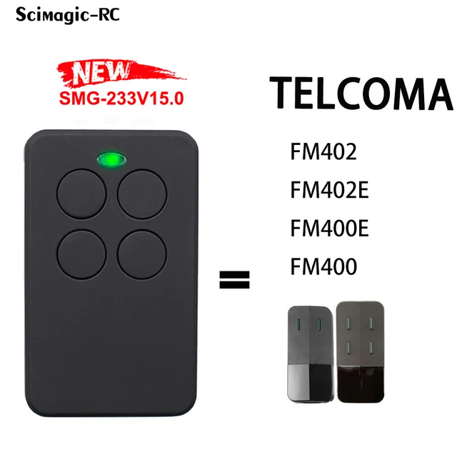 TELCOMA Remote Control Duplicator TELCOMA FM400 FM400E Garage Gate Remote Control 433.92MHz Command Key Fob 1
