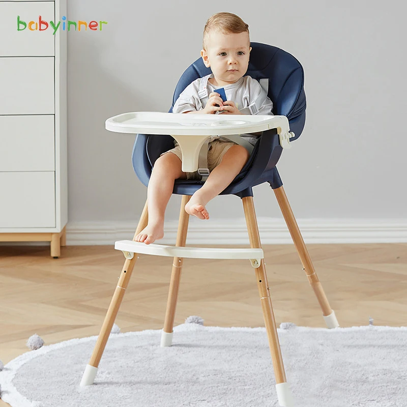 US $118.42 Babyinner Adjustable Baby Dining Chair Multifunction Booster Seat Feeding Lunch Chair Double Dinner Plate Baby High Chair