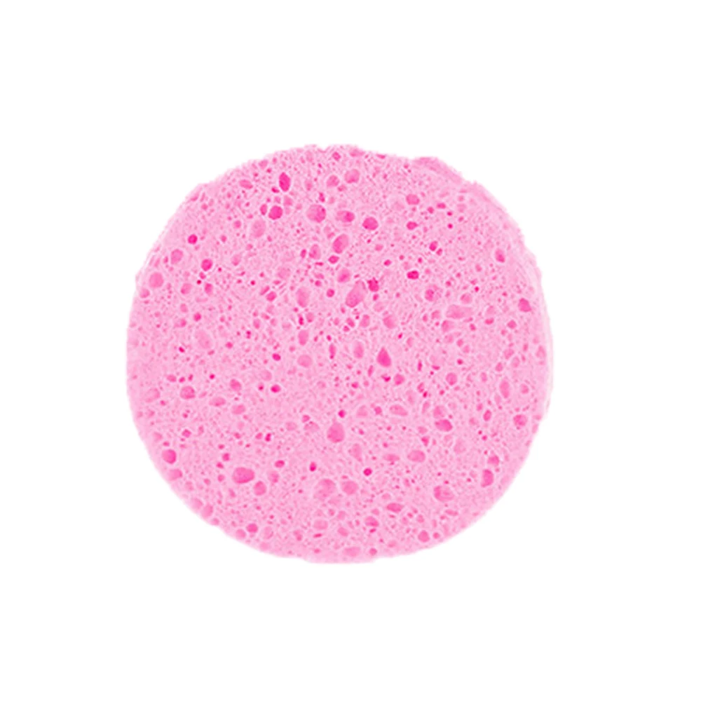 pink 3pcs/set High Quality Face Washing Product Natural Wood Fiber Face Wash Cleansing Round Sponge Beauty Makeup Tools Cleaning - Цвет: pink