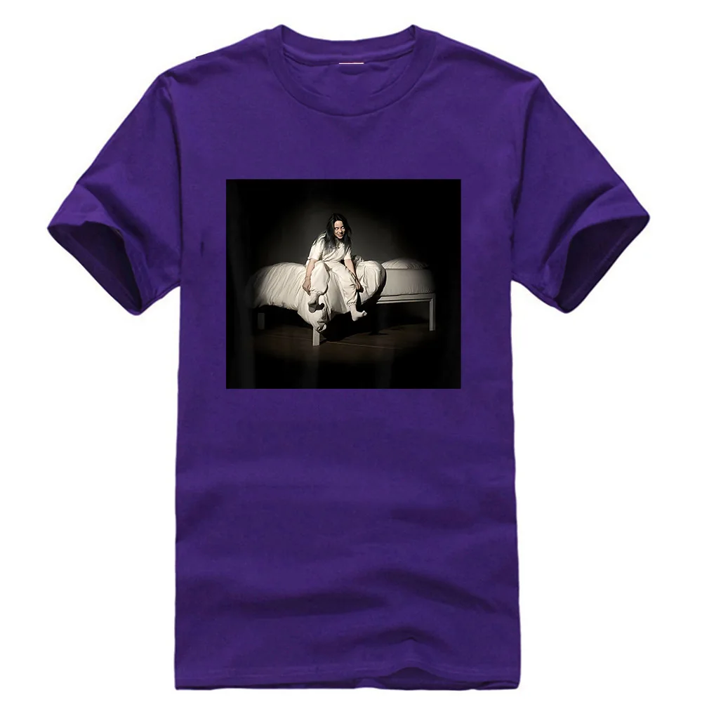 Черная футболка Billie Eilish Sweet Dreams S 3Xl Подарочная футболка на день рождения - Цвет: Фиолетовый