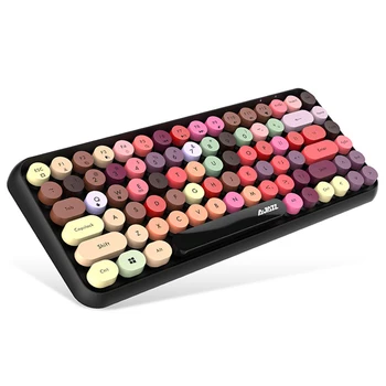 

AJAZZ 308I Bluetooth Keyboard Tablet PC Laptop for Home &Amp, Office Use Girl's Punk Keyboard Mobile Phone Keyboard