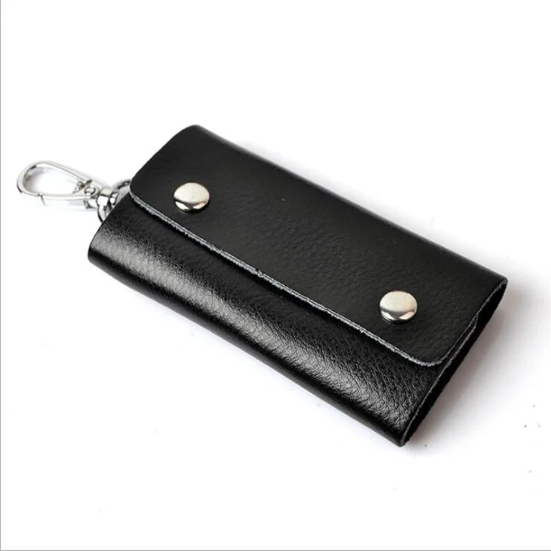 

Key holder wallet keys pouch bag Genuine leather keychain housekeeper organizer key case