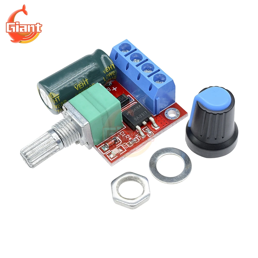 Pulse Width Modulation PWM DC Motor Speed Controller Control Regulator Module 5A Switch Function 90W 4.5-35V LED Dimmer Board