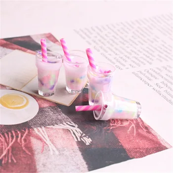

10Pcs/lot Colorful Simulation Drink Bottle Resin Cabochon Miniature Figurines With Hole DIY Scrapbooking Earrings Accessories